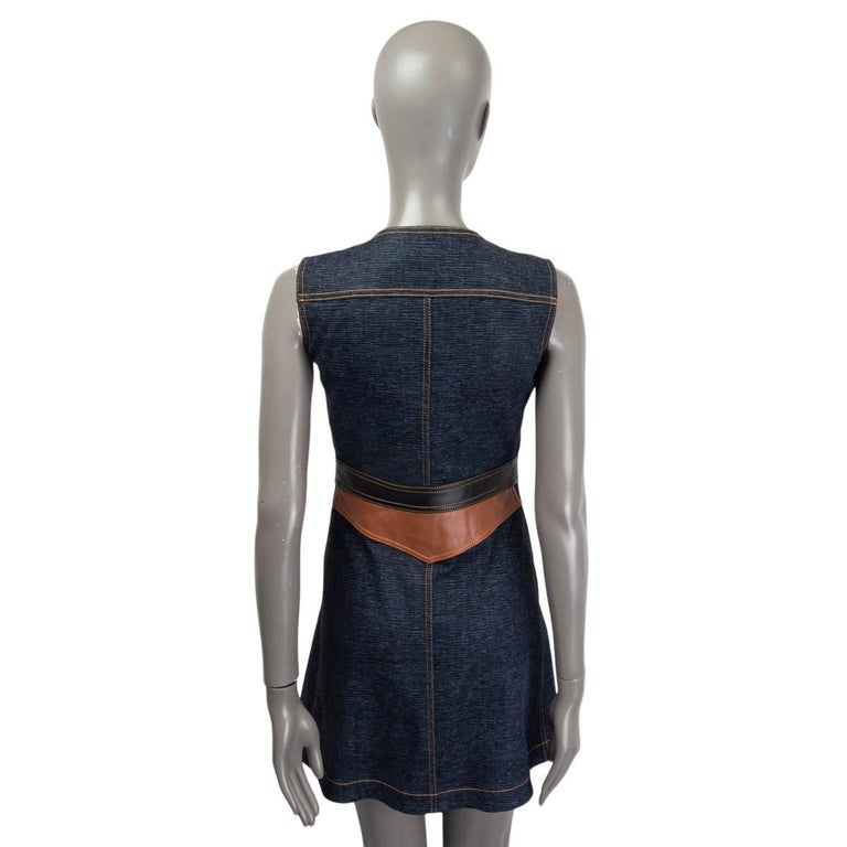 Mini dress Louis Vuitton Blue size 36 IT in Denim - Jeans - 35373388
