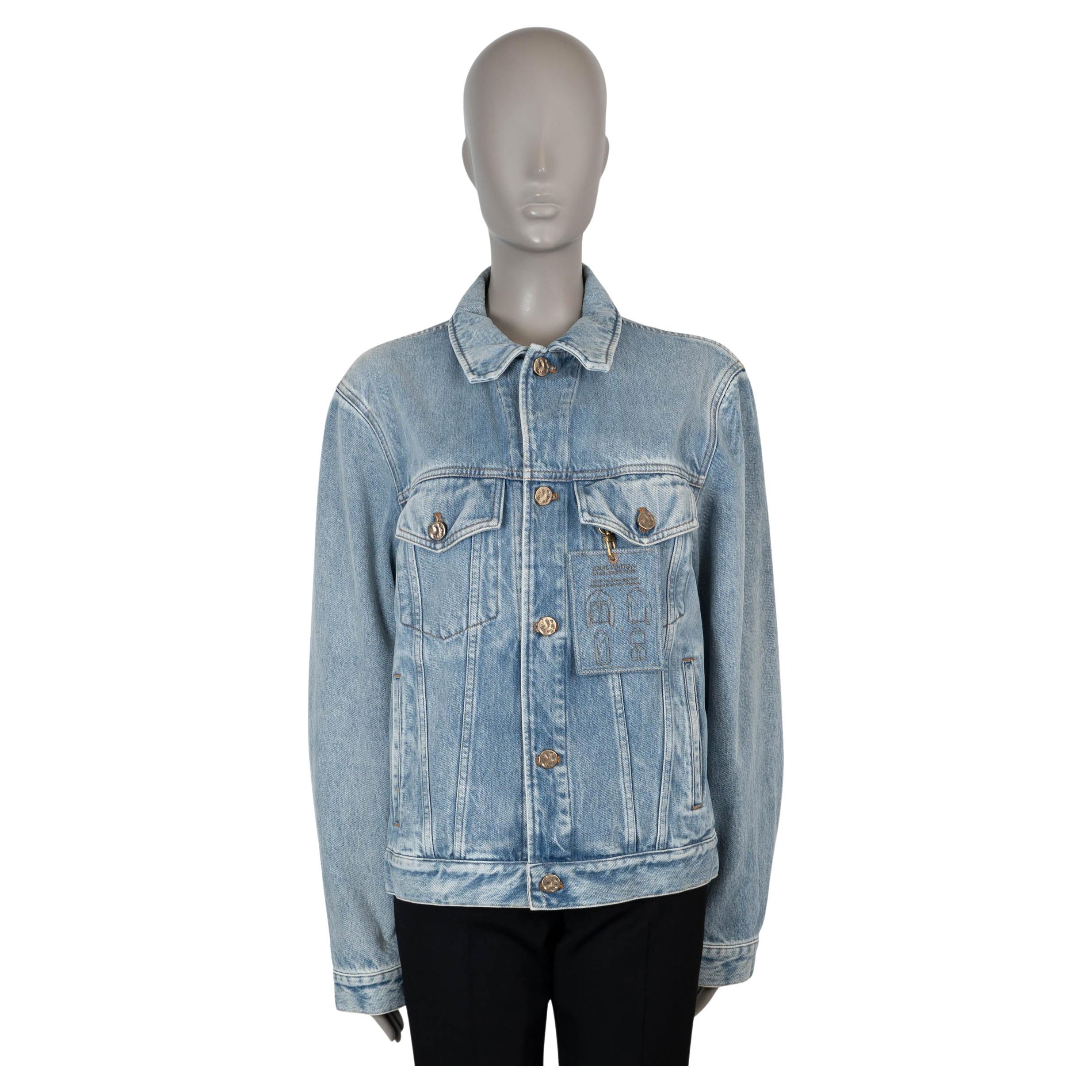 LOUIS VUITTON blue cotton 2020 STAPLES EDITION DNA DENIM Jacket 50