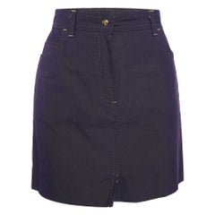 Louis Vuitton Blue Cotton and Silk Mini Skirt M