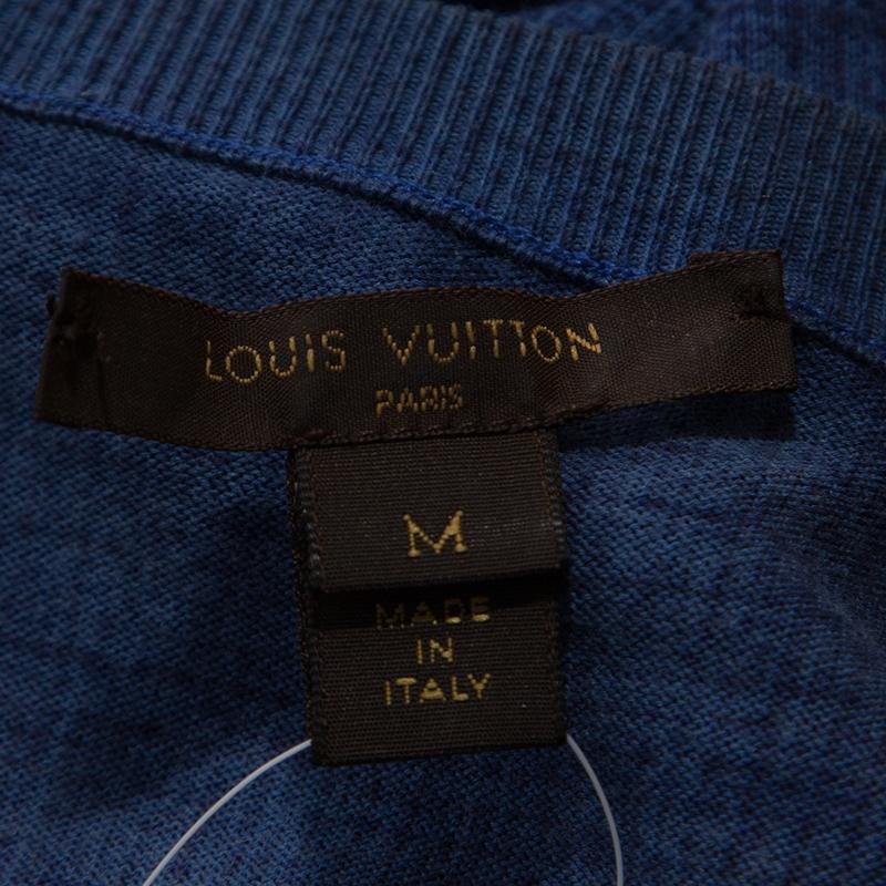 Black Louis Vuitton Blue Cotton Printed Cardigan M