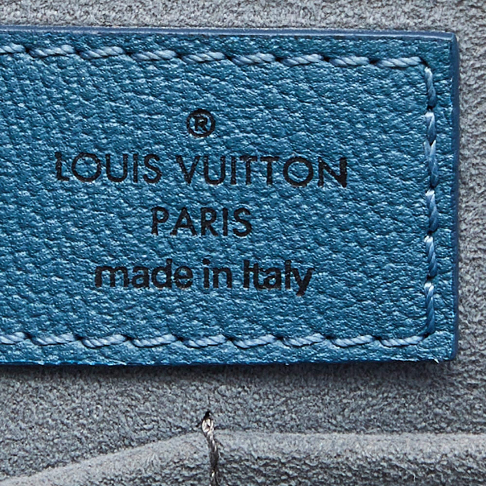 Louis Vuitton Blue Cuir Plume and Python Very Tote For Sale 4