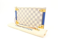 Louis Vuitton Blue Damier Azur Summer Trunks Neverfull Pochette Wristlet 14lv126