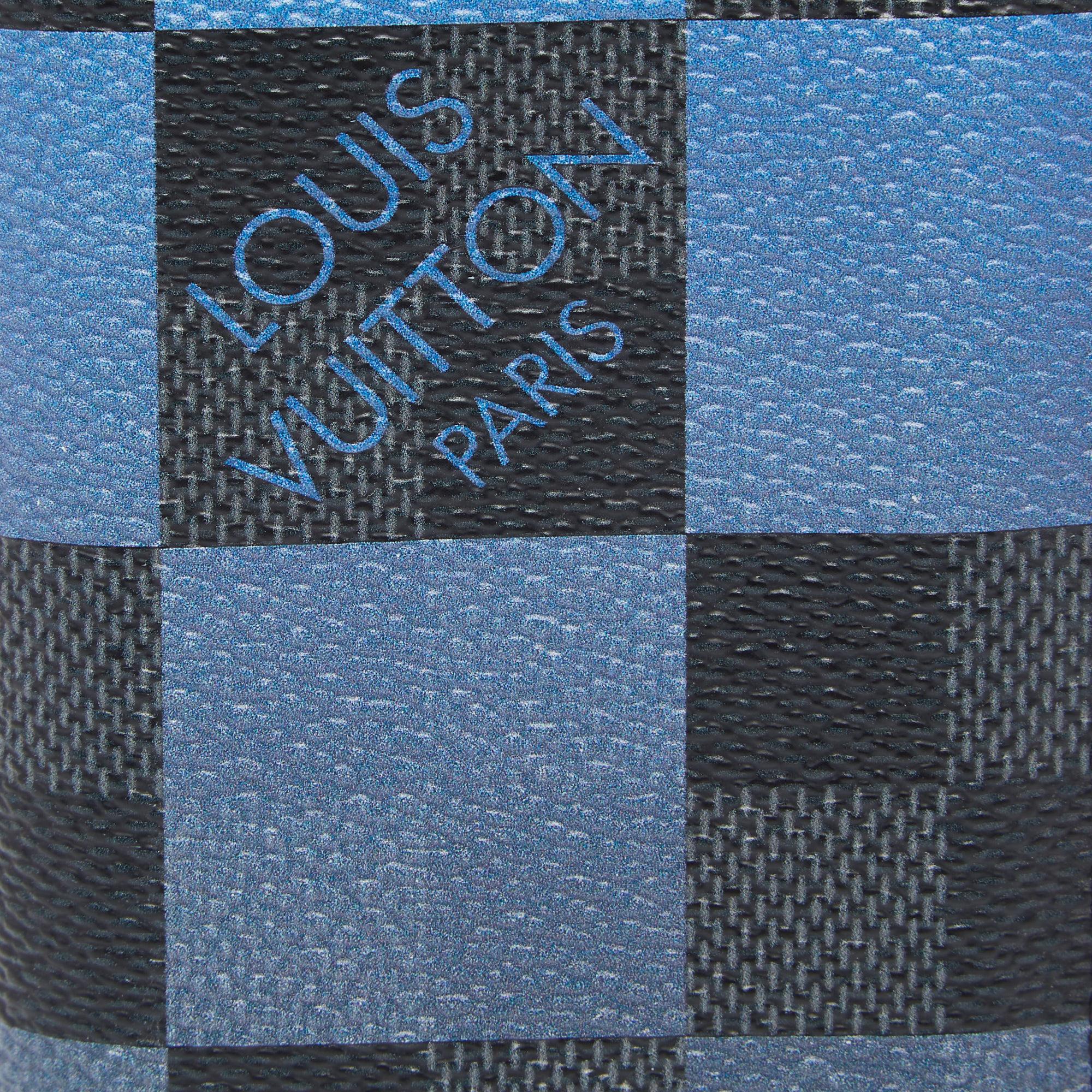 Gray Louis Vuitton Blue Damier Graphite Giant Canvas Pocket Organiser