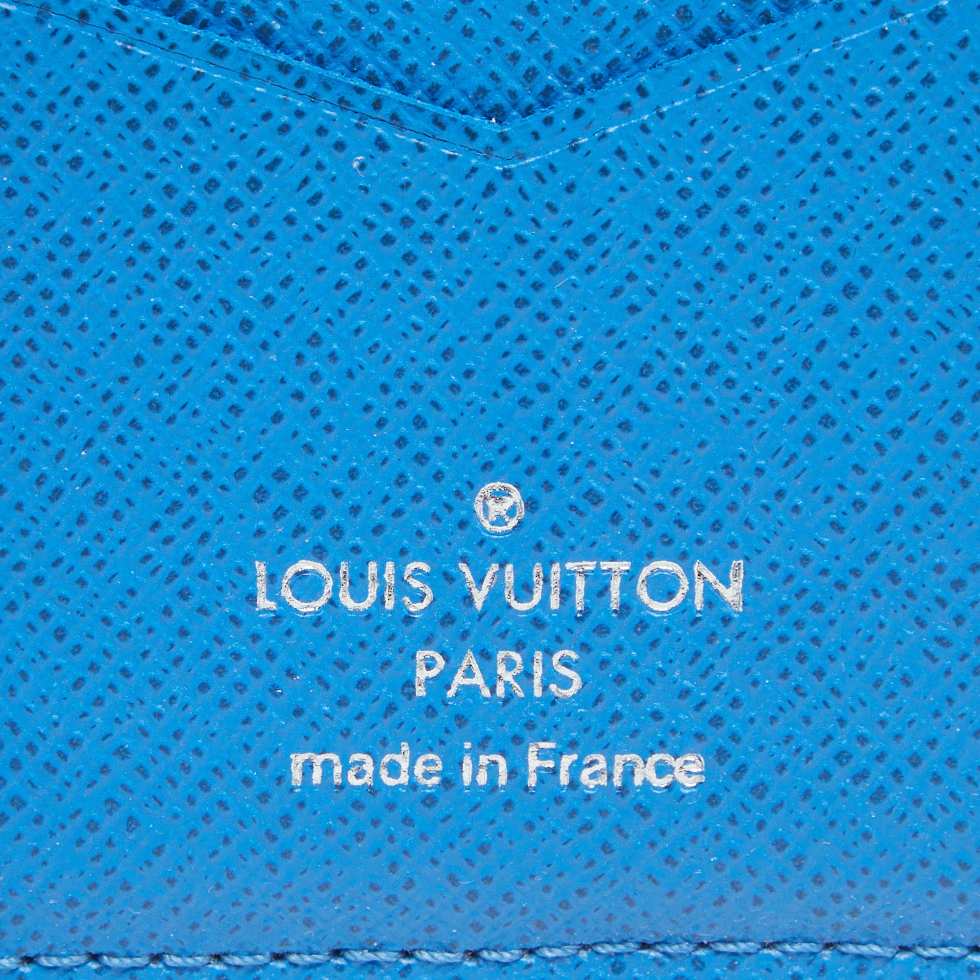 Louis Vuitton Blue Damier Graphite Giant Canvas Pocket Organiser In Good Condition In Dubai, Al Qouz 2