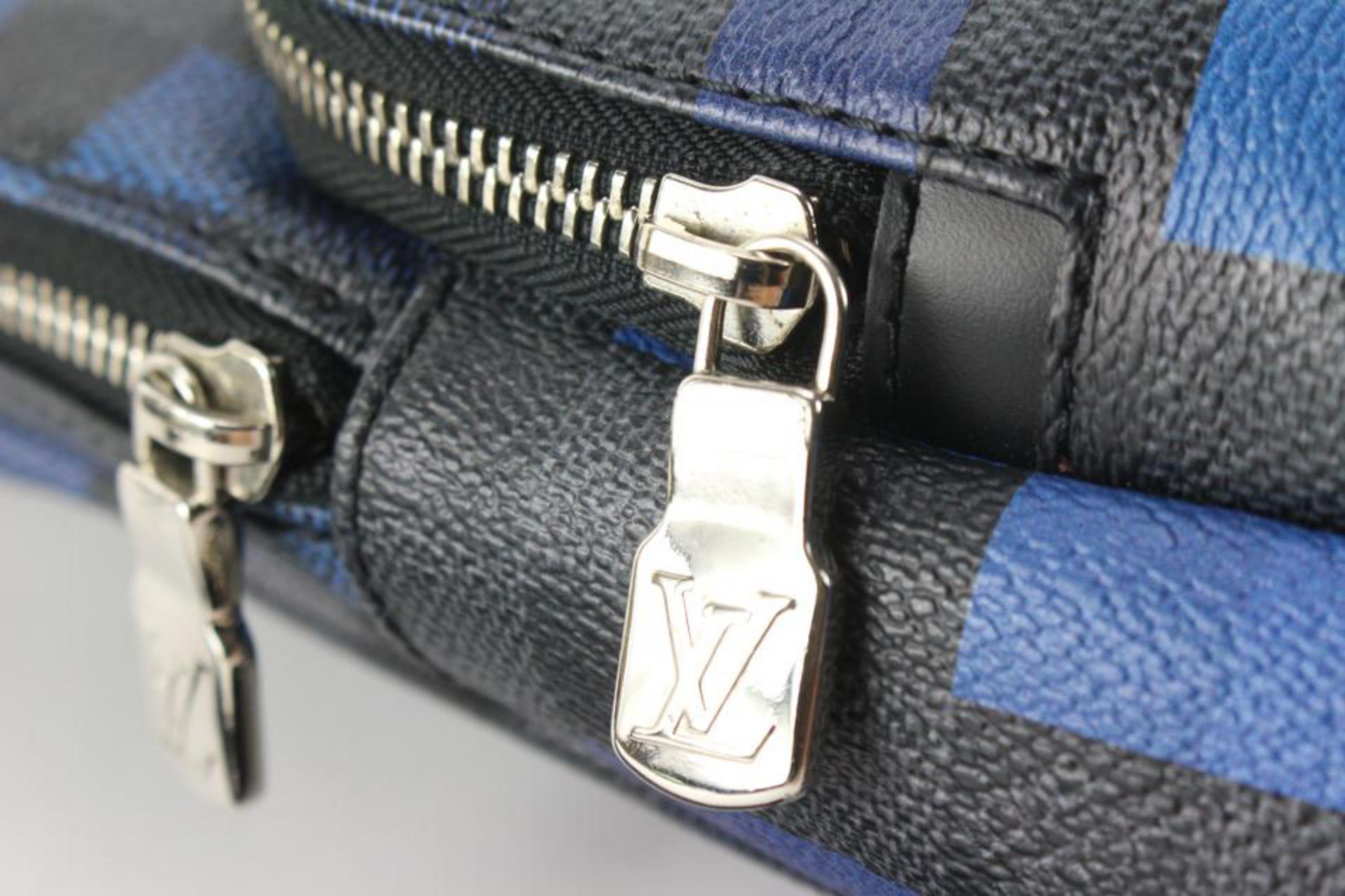 Louis Vuitton Blue Damier Graphite Pixel Avenue Sling Bag 97lz89s 2