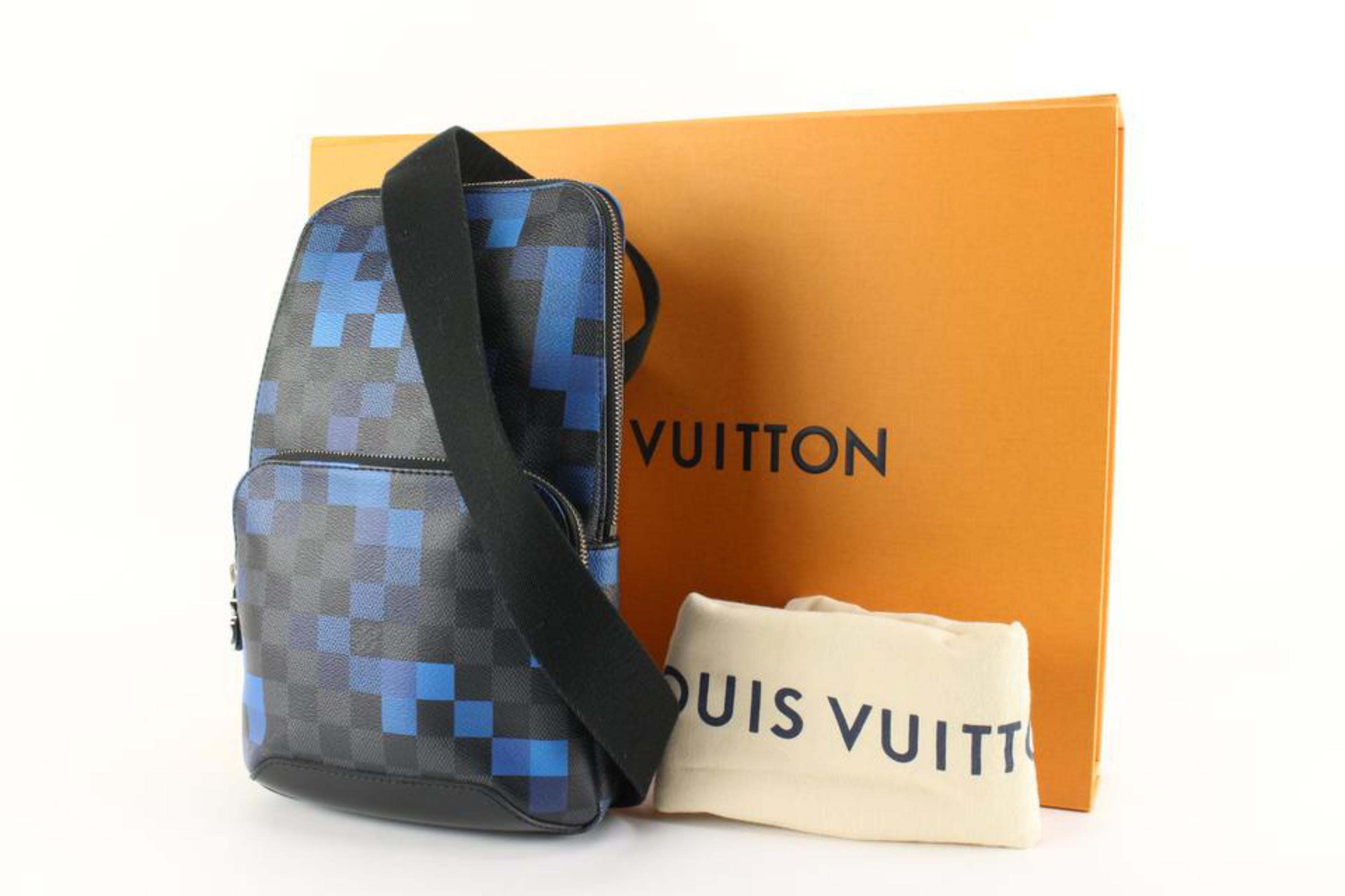 Louis Vuitton Blue Damier Graphite Pixel Avenue Sling Bag 97lz89s 4