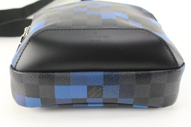 Louis Vuitton Blue Damier Graphite Pixel Avenue Sling Bag 97lz89s For ...
