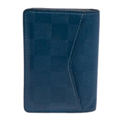 Louis Vuitton Blue Damier Infini Leather Slender Wallet