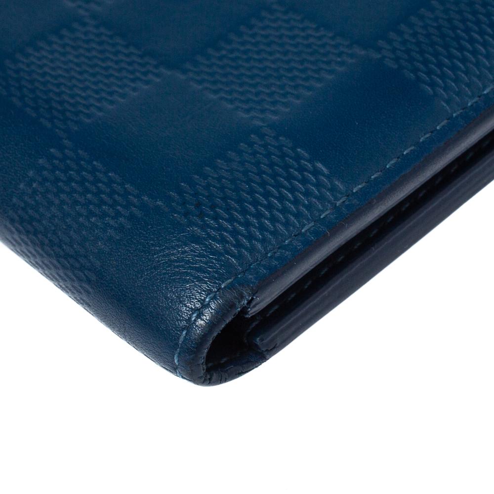 Louis Vuitton Blue Damier Infini Leather Slender Wallet 3