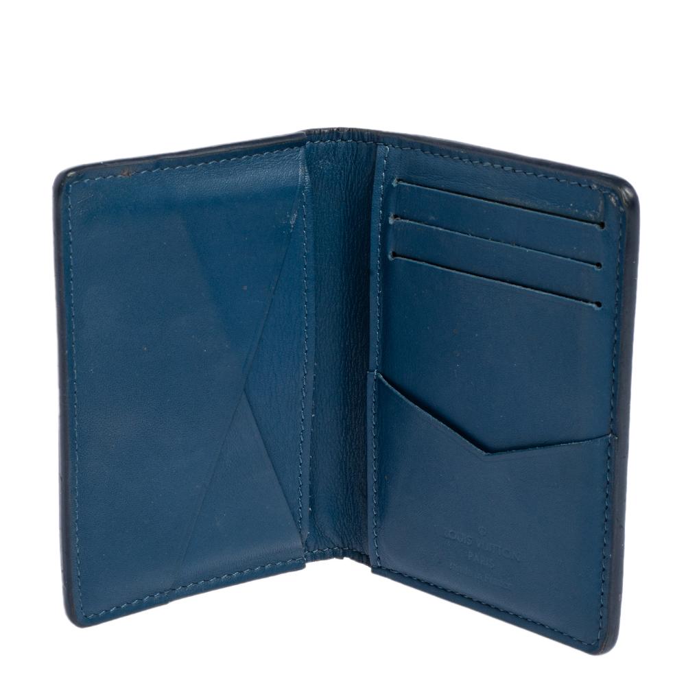 Louis Vuitton Blue Damier Infini Leather Slender Wallet 4