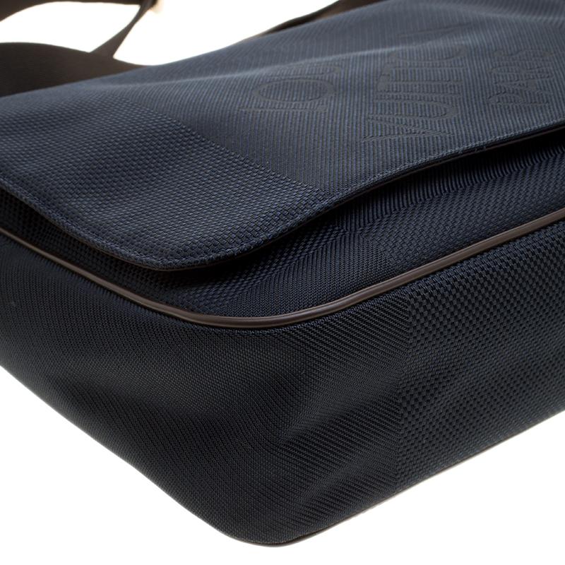 Louis Vuitton Blue/Dark Brown Damier Canvas Geant Messenger Bag 5