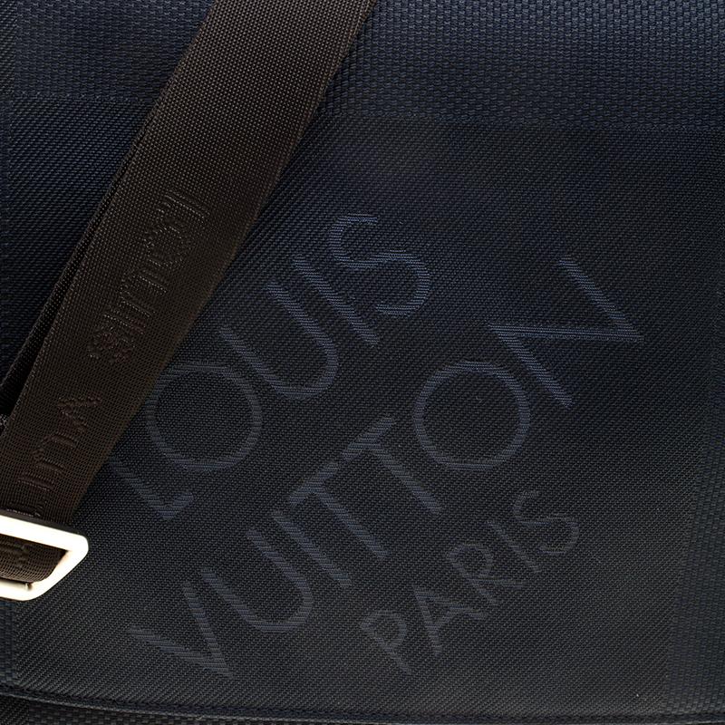 Louis Vuitton Blue/Dark Brown Damier Canvas Geant Messenger Bag 7