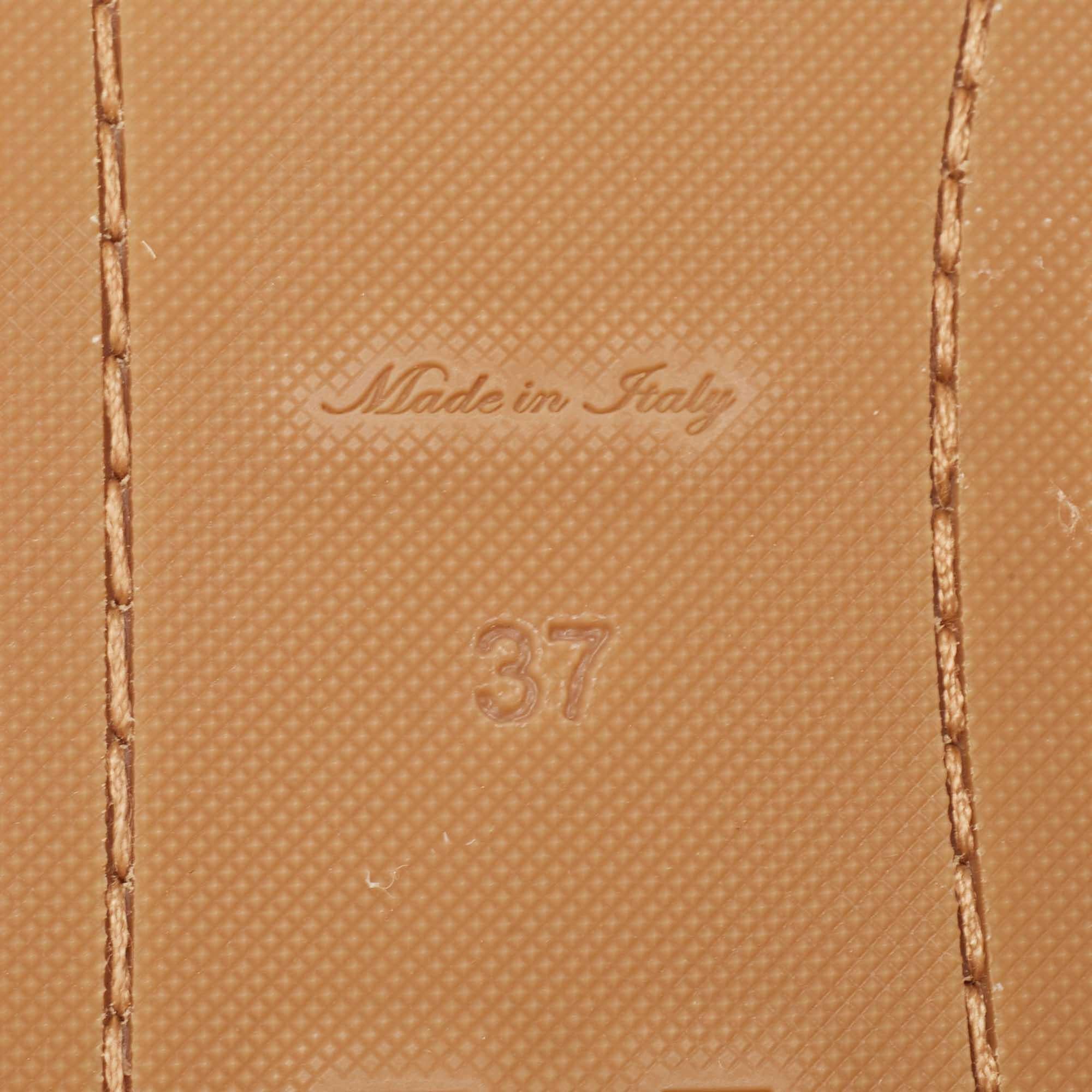 Louis Vuitton Blue Denim and Leather Espadrille Flats Size 37 4