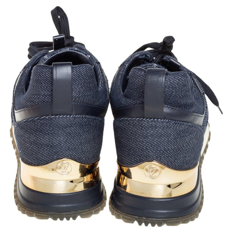 Louis Vuitton, Blauwe leren sneakers met klittenband - Unique Designer  Pieces