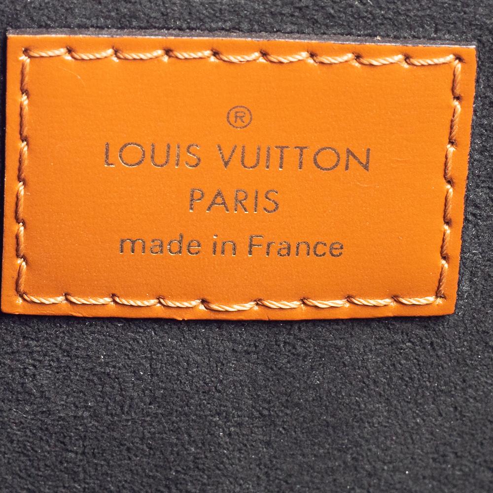 Brown Louis Vuitton Blue Denim and Monogram Leather Alma BB Bag