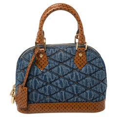 Louis Vuitton pink denim monogram slightly bag at 1stDibs