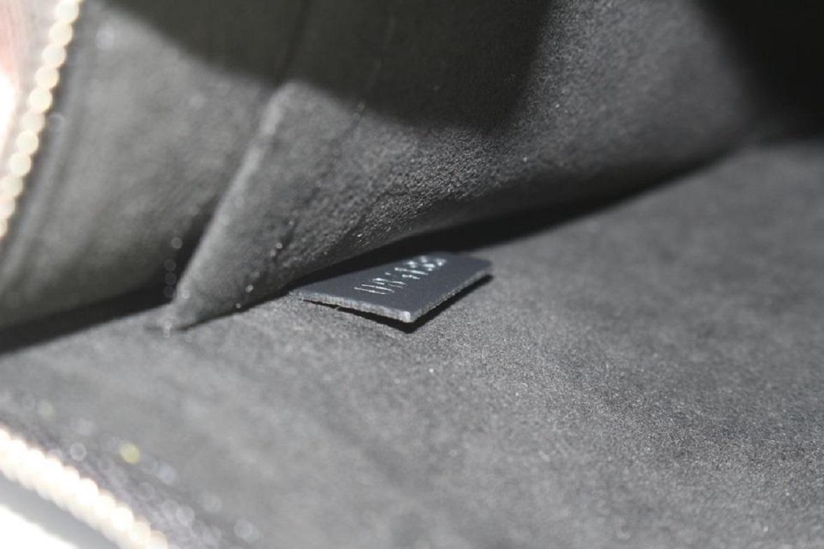 Louis Vuitton Neverfull Pochette MM/GM Handgelenkstasche aus blauem Denim Epi Leder im Angebot 5