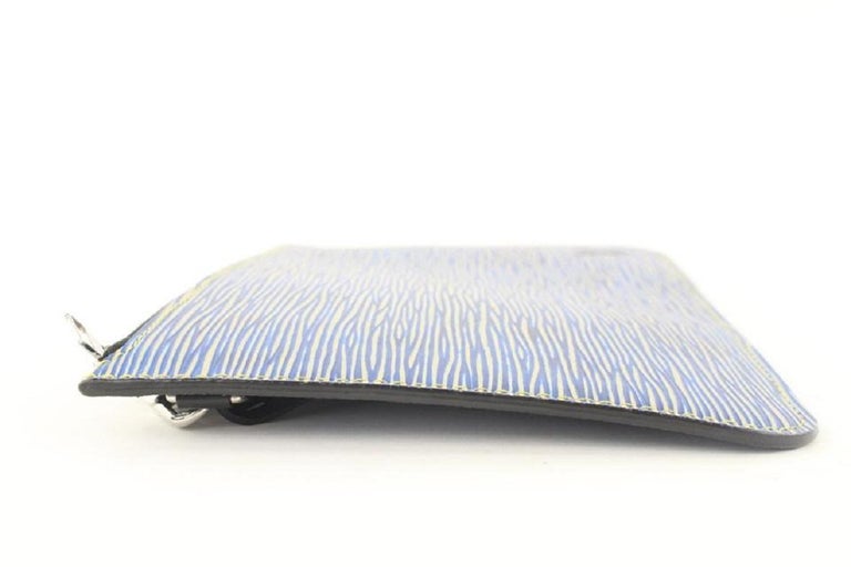Louis Vuitton Blue Denim Epi Leather Neverfull Pochette MM/GM Wristlet Bag  ref.298369 - Joli Closet