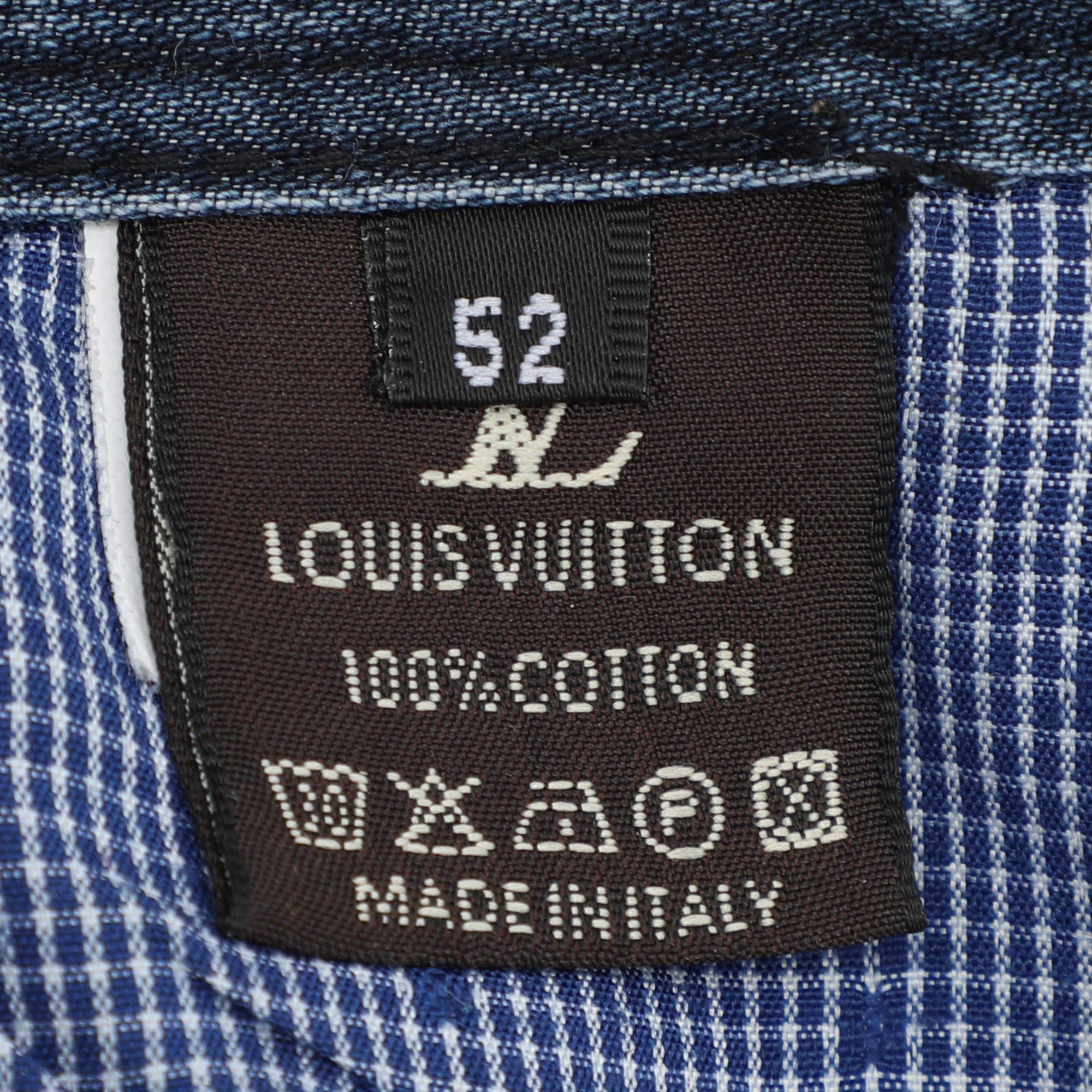 Louis Vuitton Blue Denim Jeans XL For Sale 2