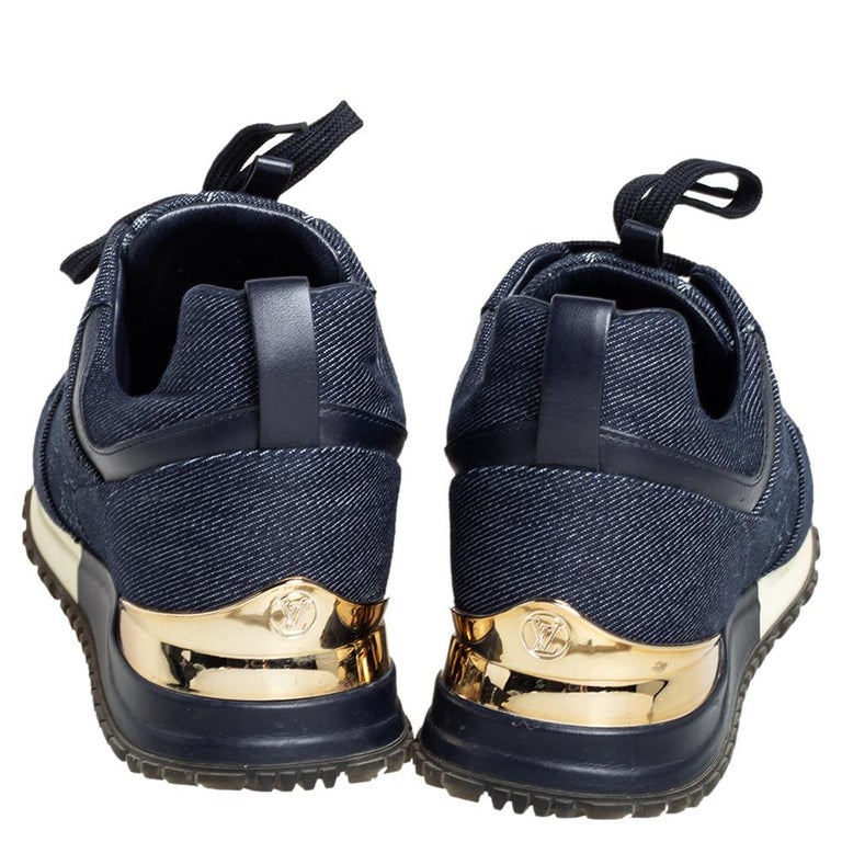 Louis Vuitton Run Away Blue Jeans Ladies Sneaker - Size 37 Euro