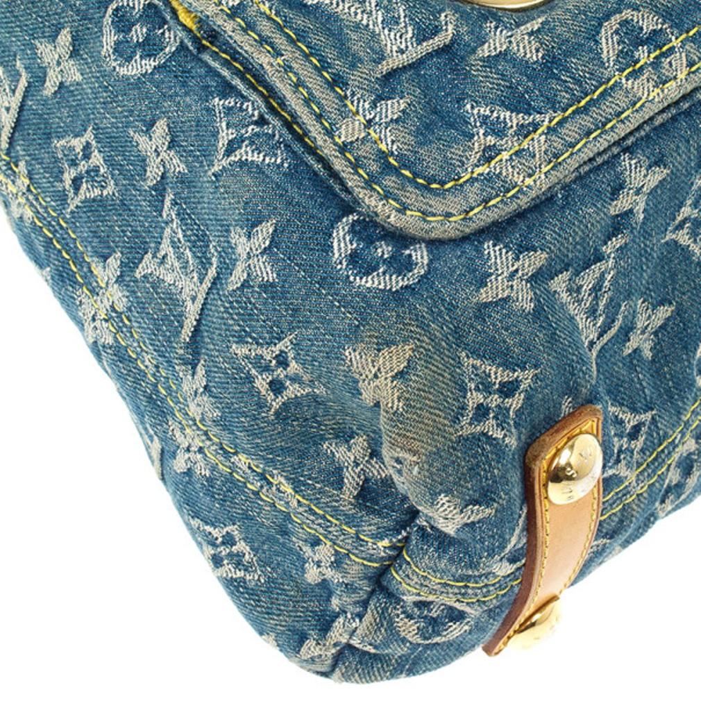 Louis Vuitton Blue Denim Monogram Baggy GM Bag 6