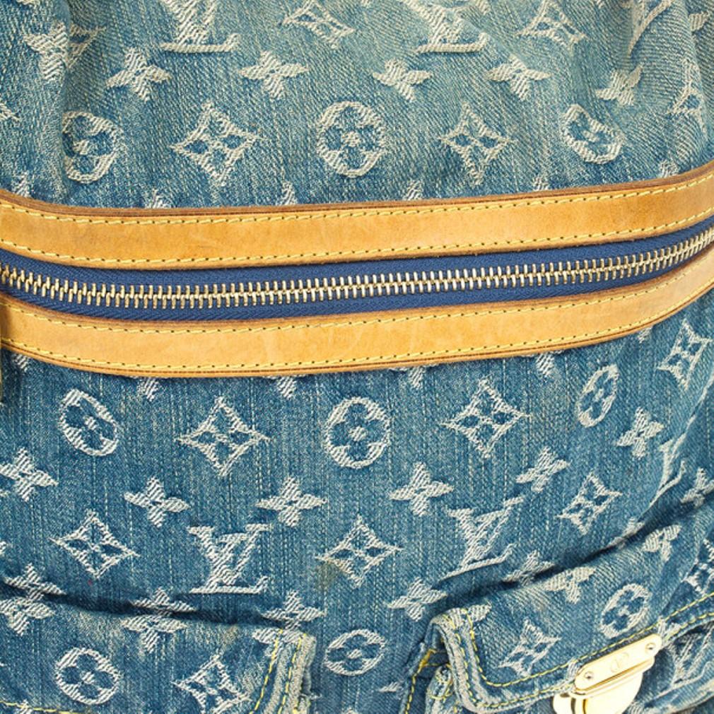 Louis Vuitton Blue Denim Monogram Baggy GM Bag 8