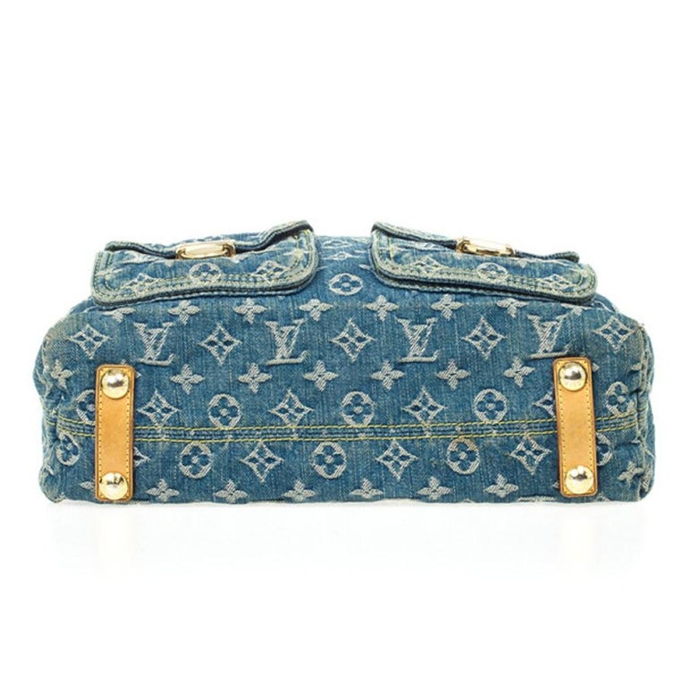 Louis Vuitton Blue Denim Monogram Baggy GM Bag at 1stDibs