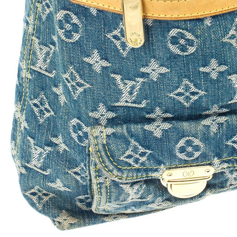 Louis Vuitton Blue Denim Monogram Baggy GM Bag at 1stDibs