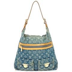 Louis Vuitton Baggy GM Monogram Denim Hobo Bag Blue