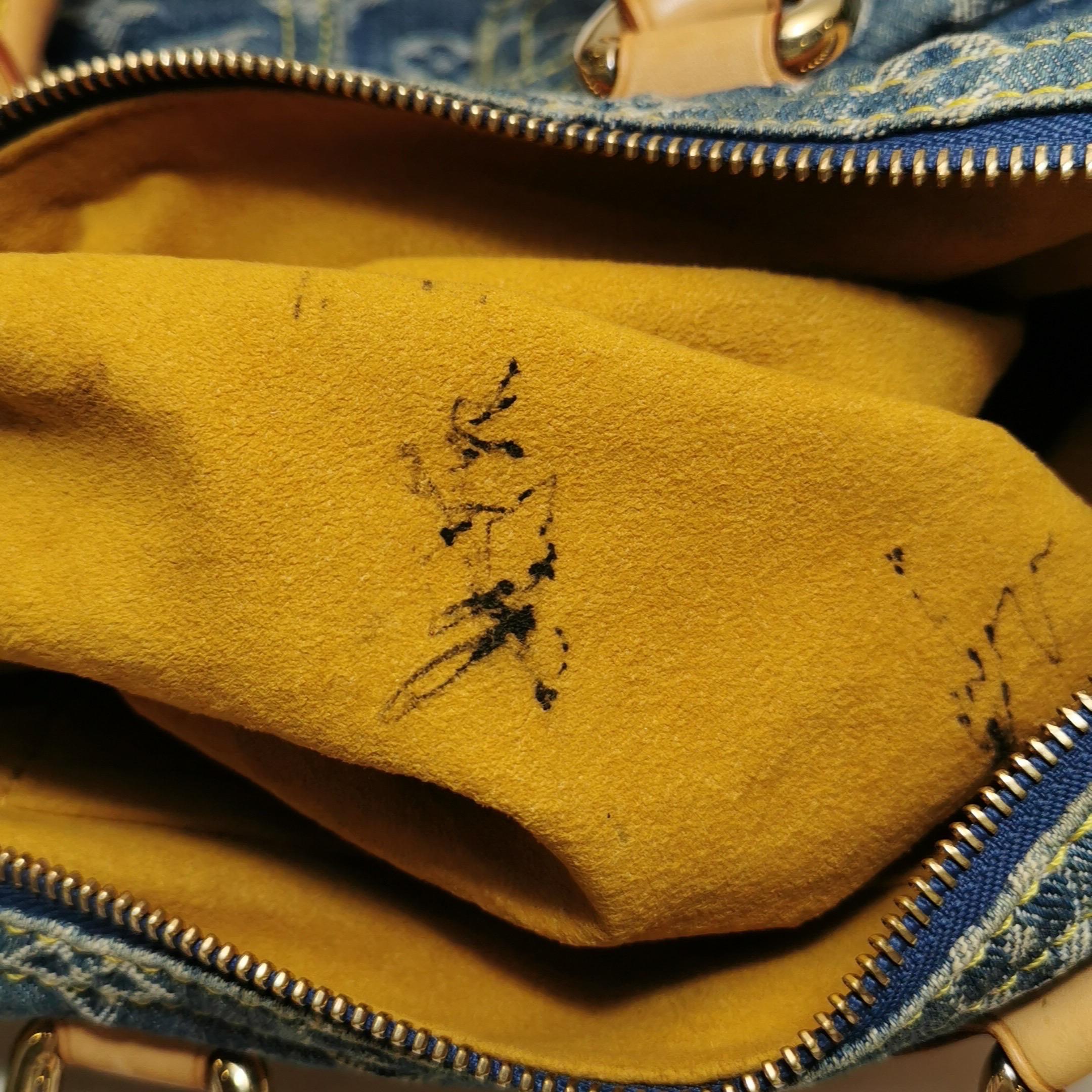 Louis Vuitton Blue Denim Neo Speedy Boston Bag 5