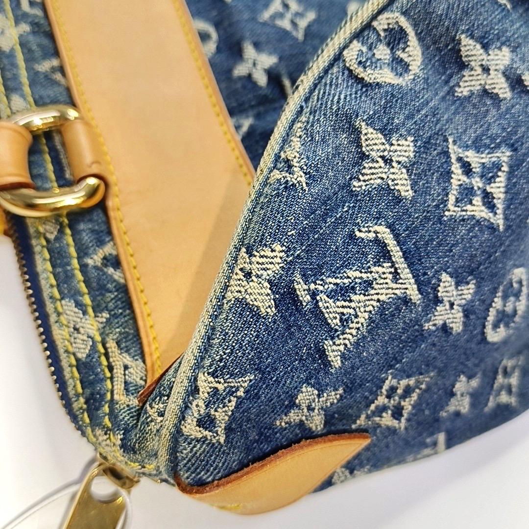 Louis Vuitton Blue Denim Neo Speedy Boston Bag For Sale 5