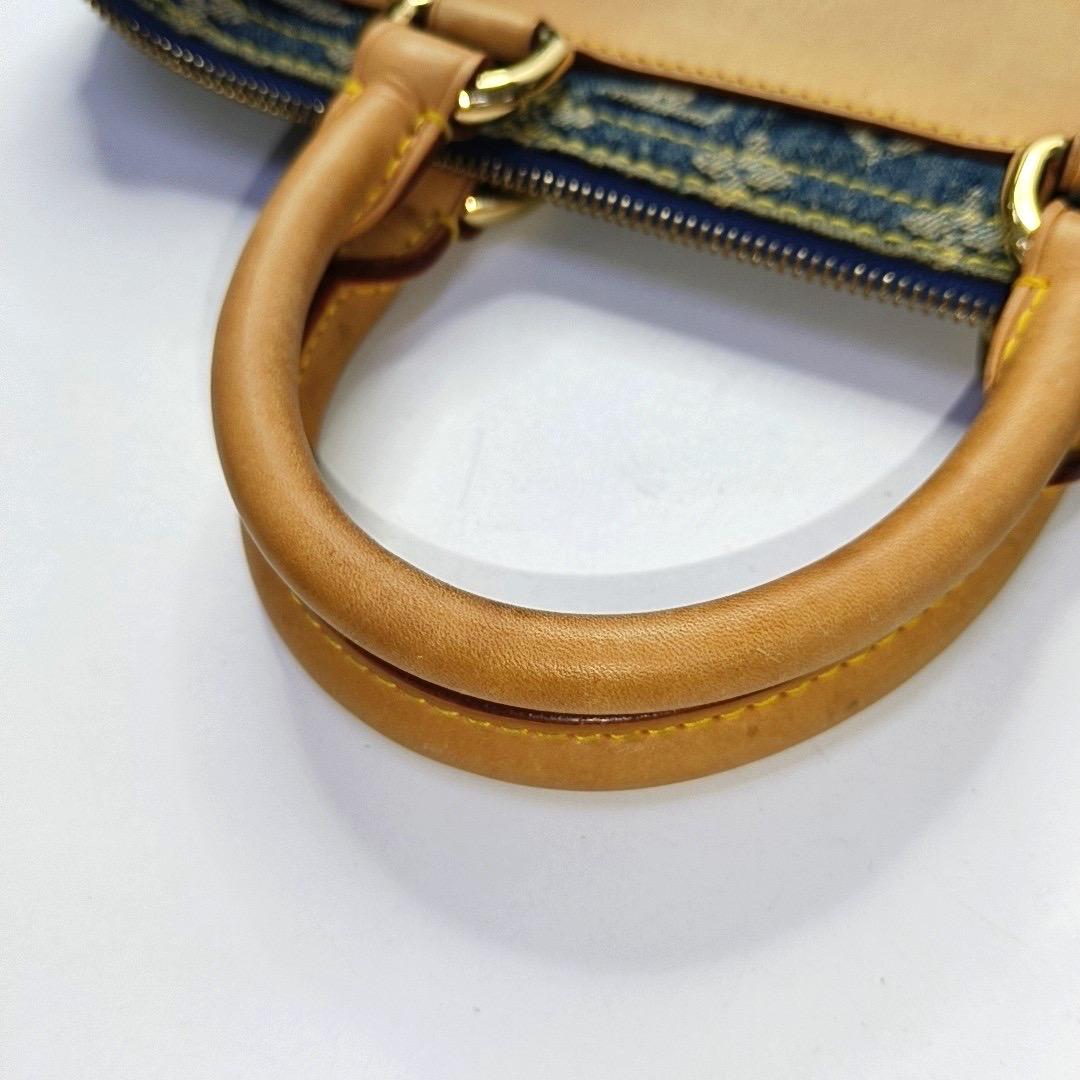 Louis Vuitton Blue Denim Neo Speedy Boston Bag For Sale 6