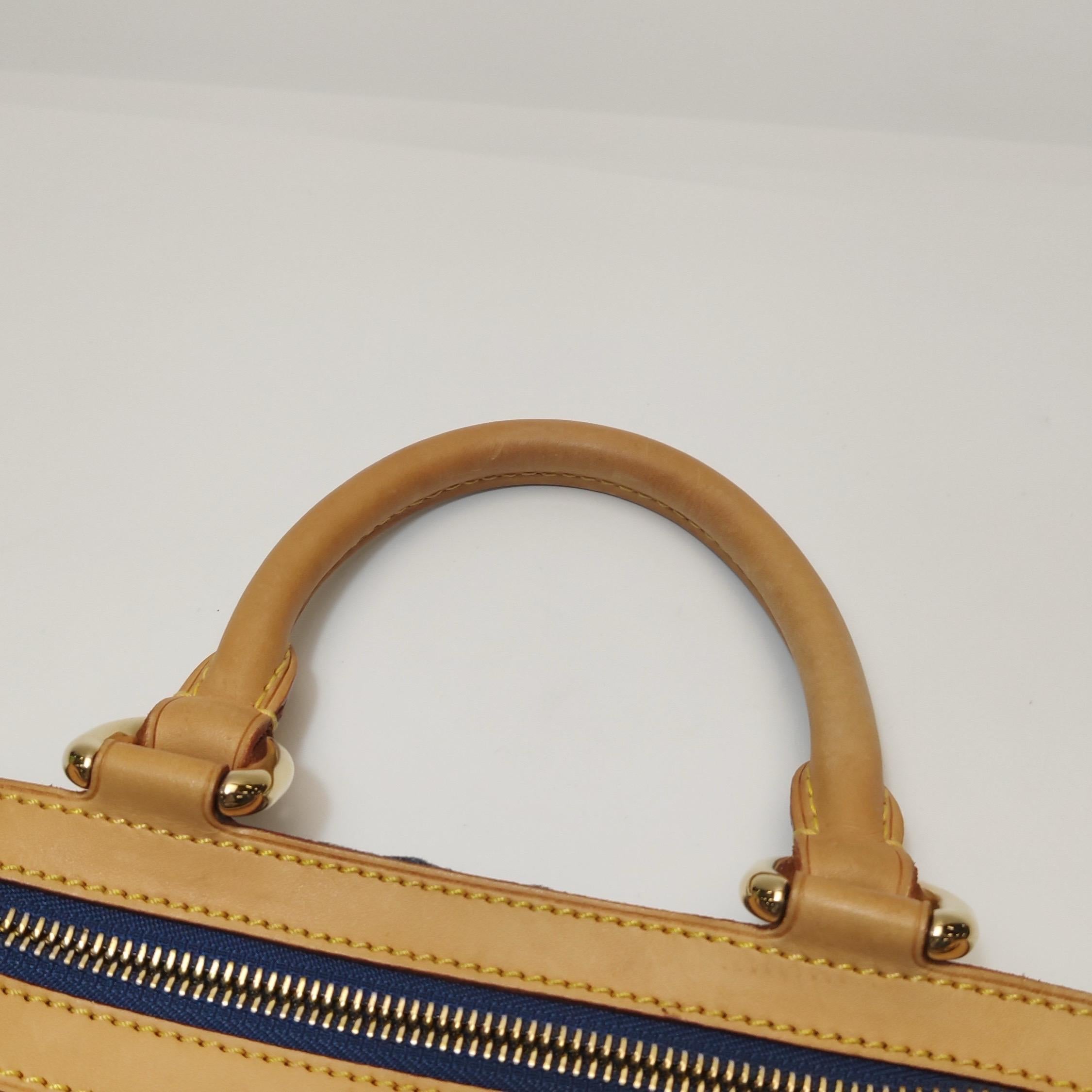 Louis Vuitton Blue Denim Neo Speedy Boston Bag For Sale 6