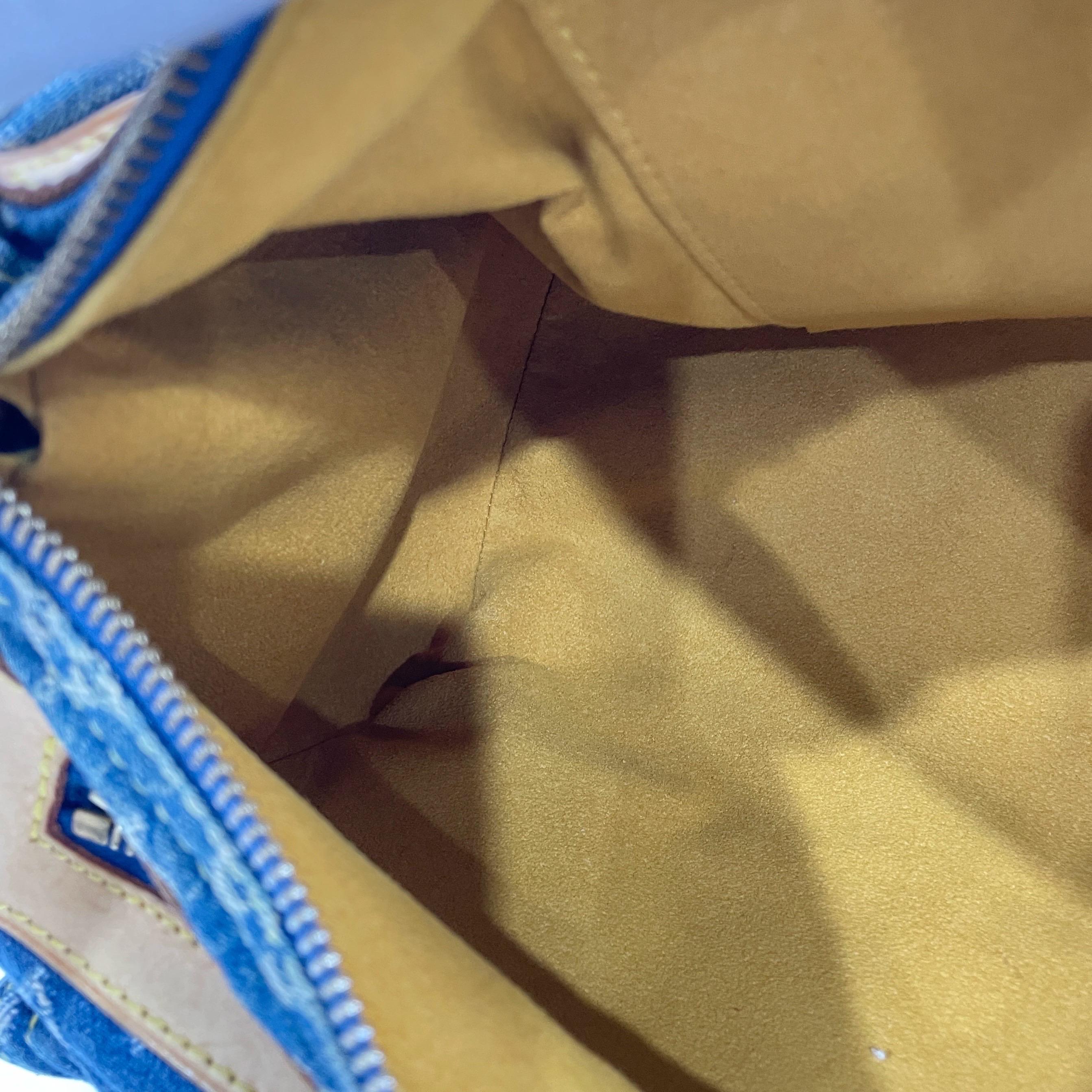 Louis Vuitton Blue Denim Neo Speedy Boston Bag For Sale 6