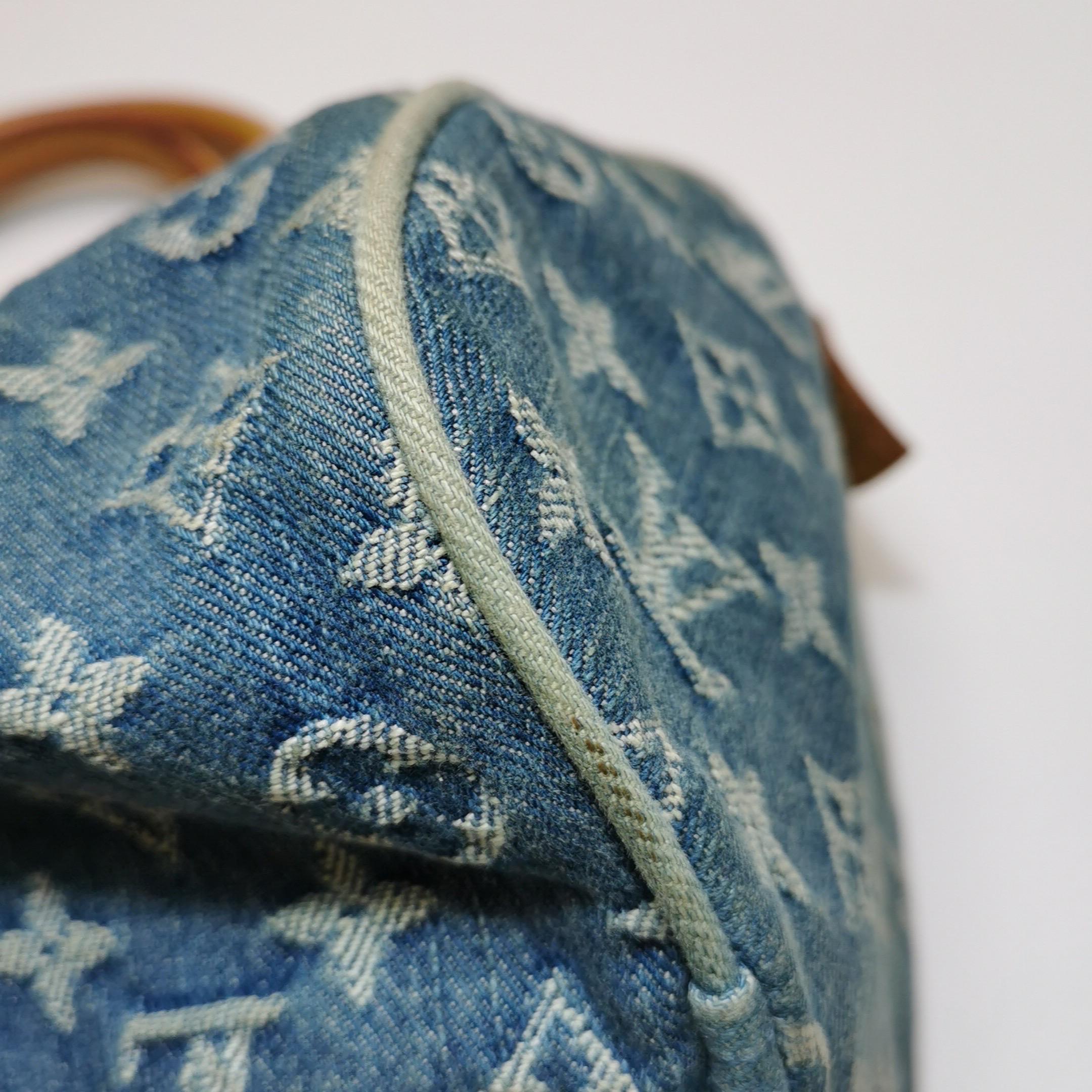 Louis Vuitton Blue Denim Neo Speedy Boston Bag 7