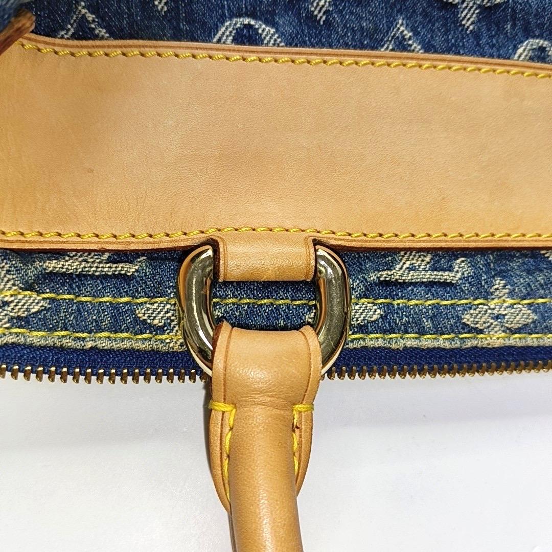Louis Vuitton Blue Denim Neo Speedy Boston Bag For Sale 8