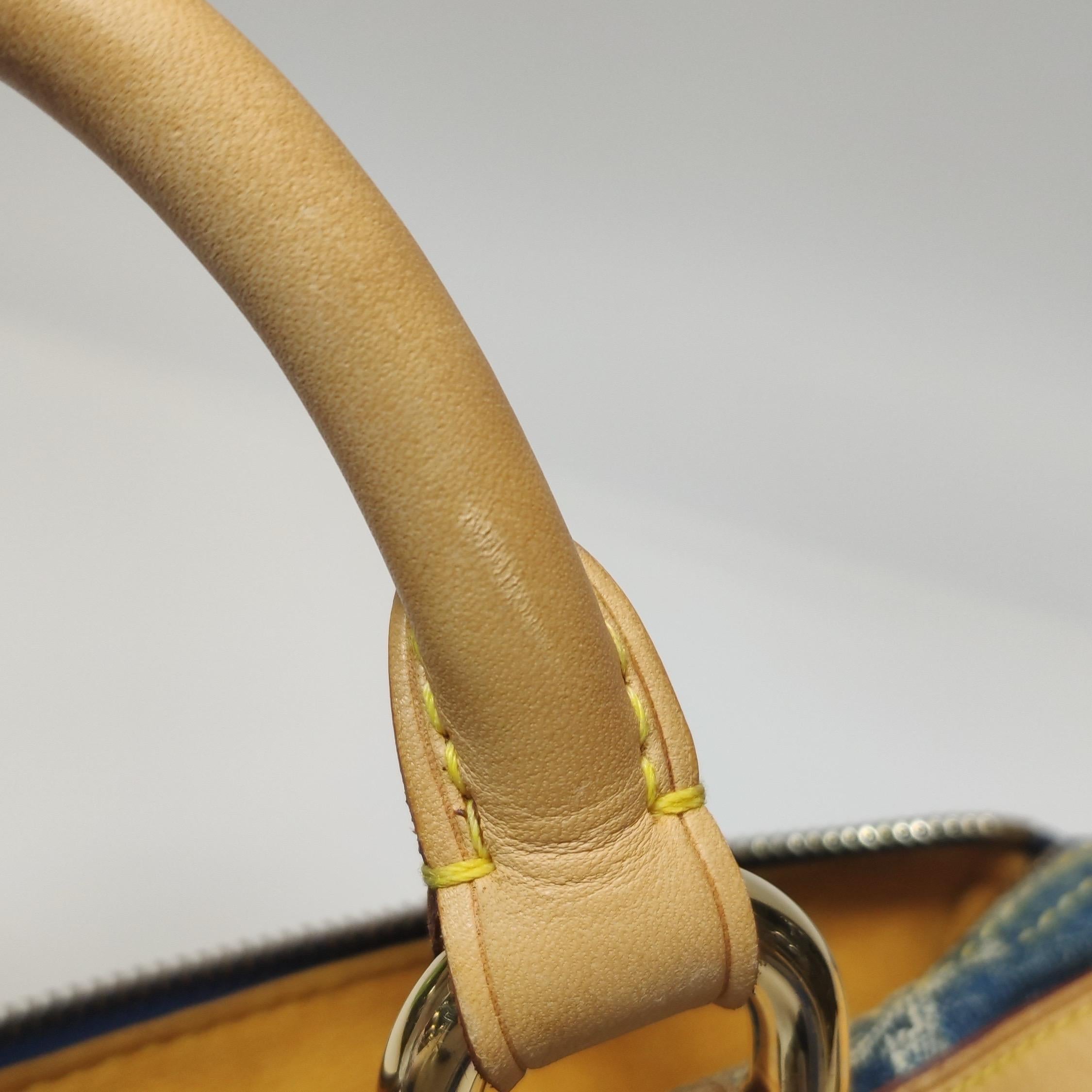 Louis Vuitton Blue Denim Neo Speedy Boston Bag For Sale 10