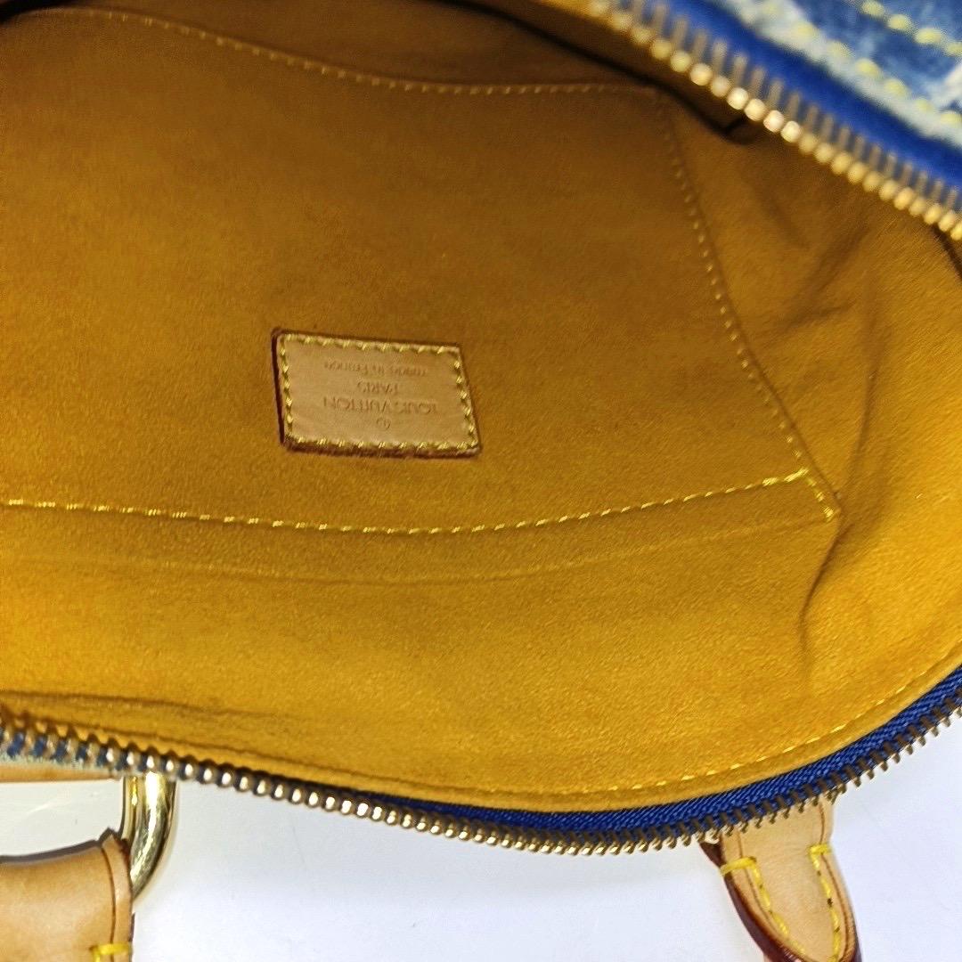Louis Vuitton Blue Denim Neo Speedy Boston Bag For Sale 12