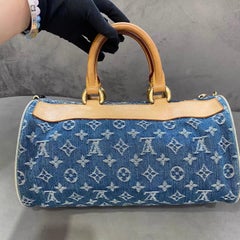 Louis Vuitton Blue Denim Neo Speedy Boston Bag