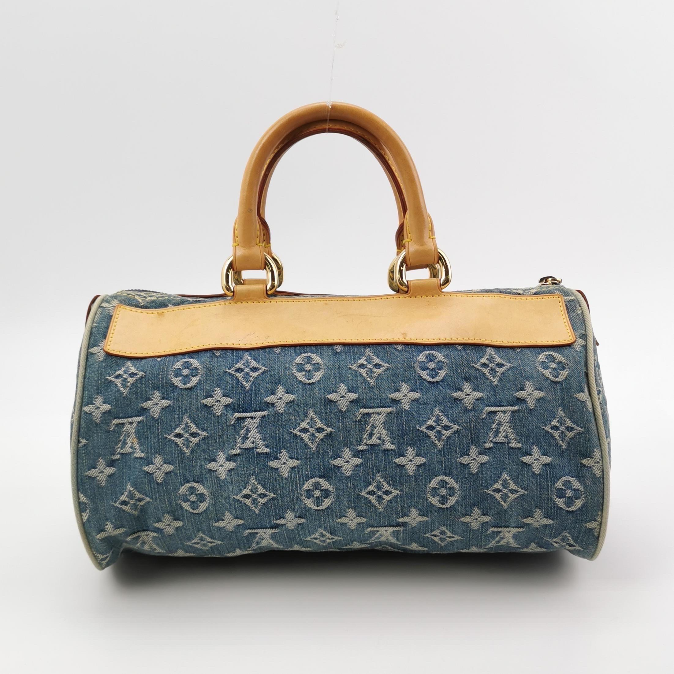 Louis Vuitton Blue Denim Neo Speedy Boston Bag 1