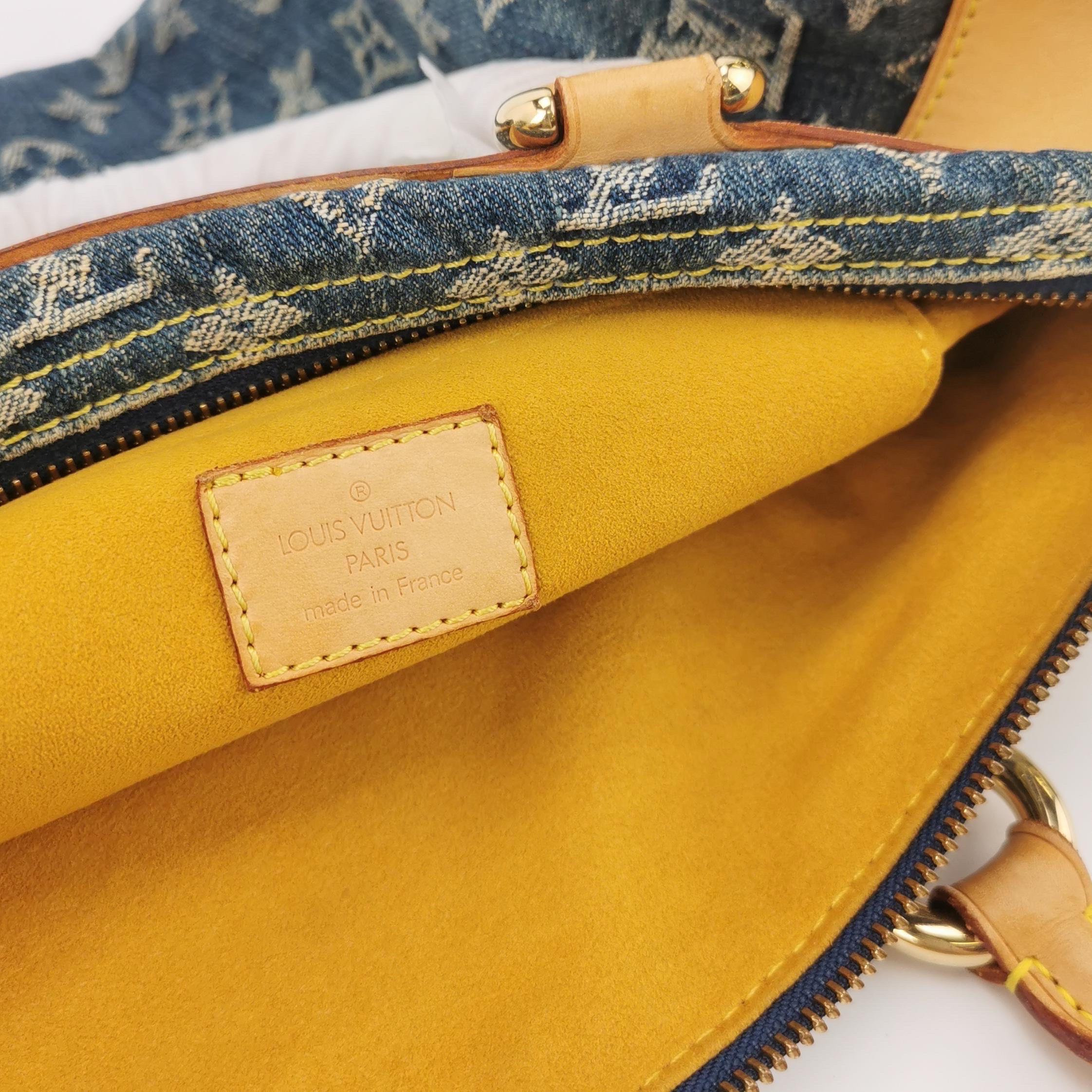 Louis Vuitton Blue Denim Neo Speedy Boston Bag For Sale 1