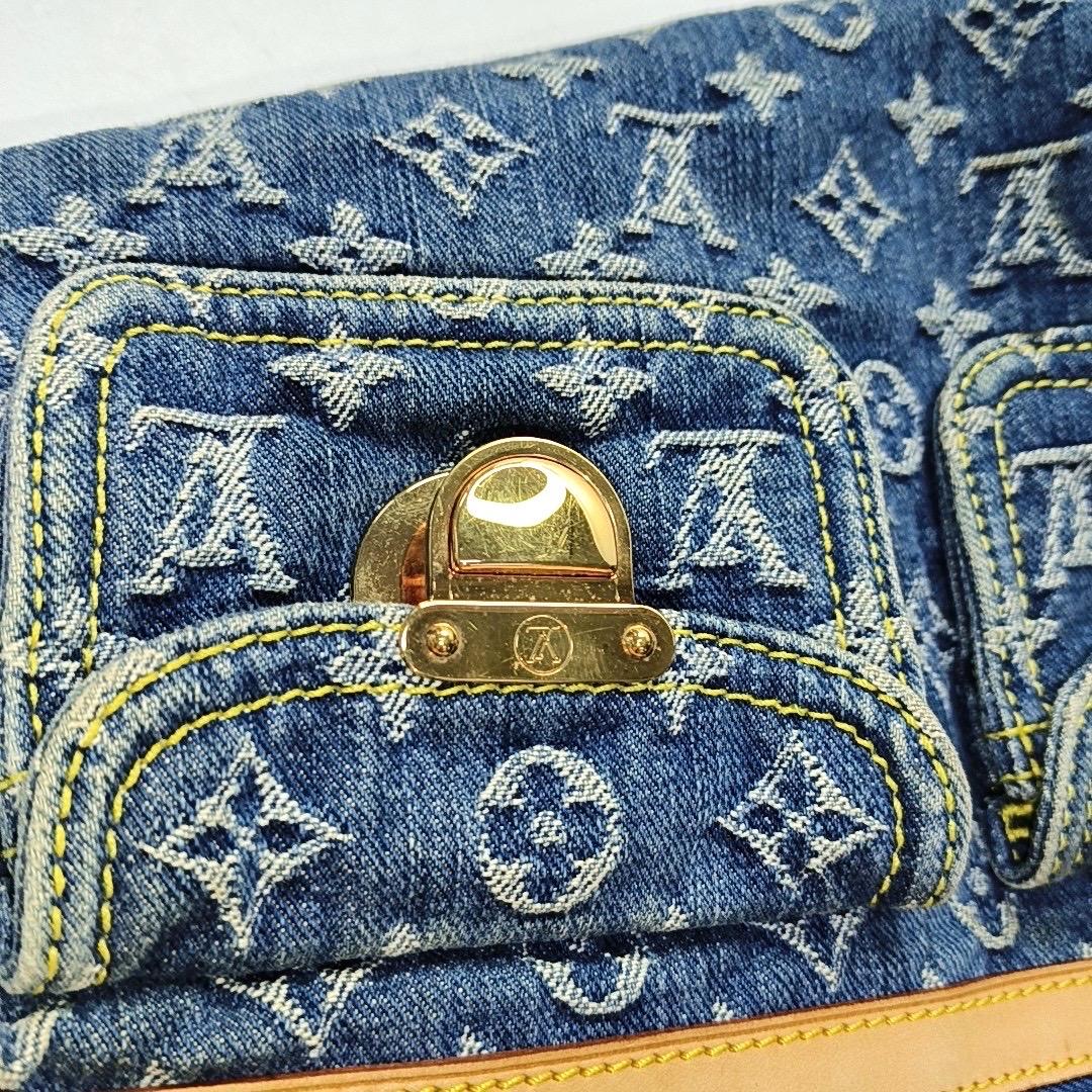 Louis Vuitton Blue Denim Neo Speedy Boston Bag For Sale 2
