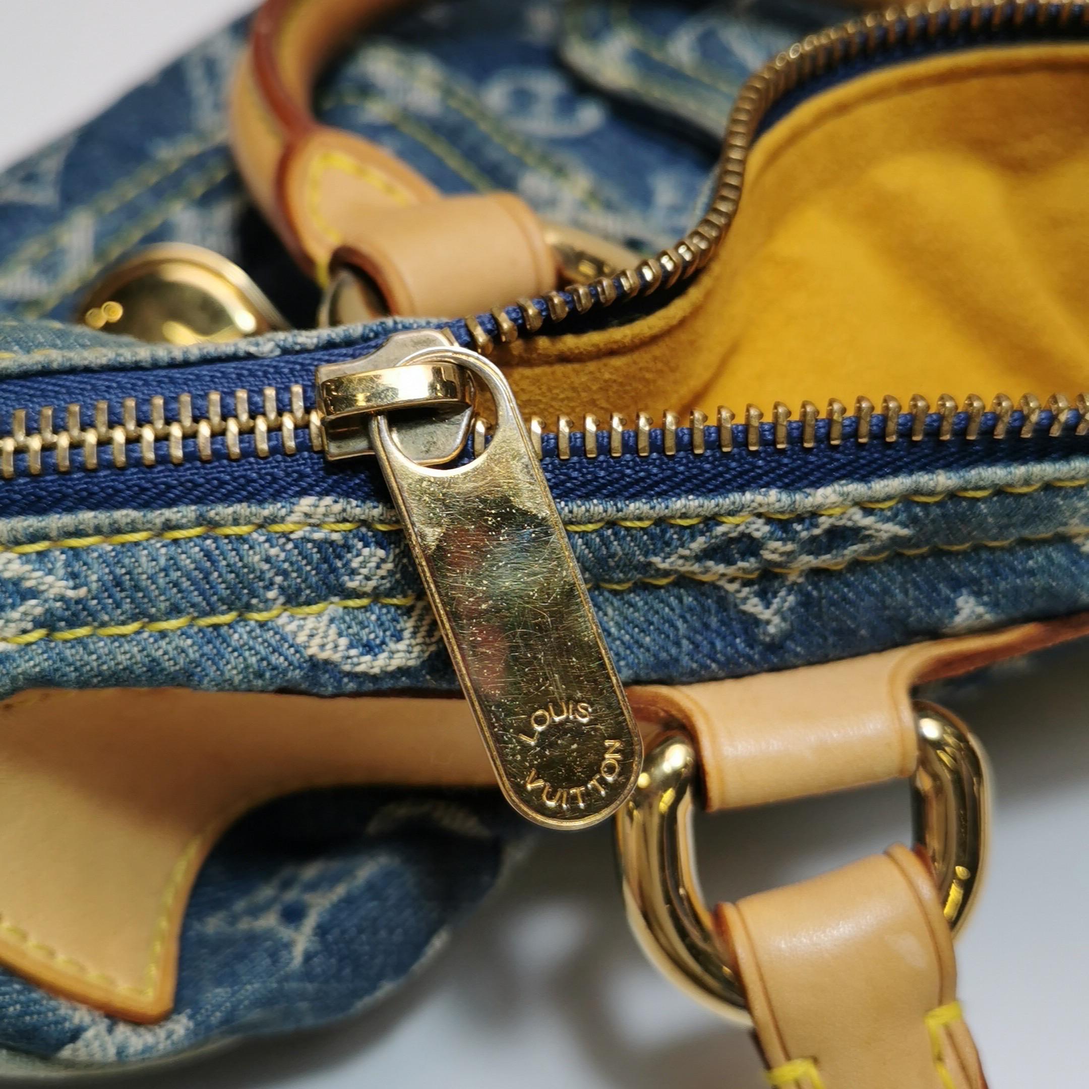 Louis Vuitton Blue Denim Neo Speedy Boston Bag 4