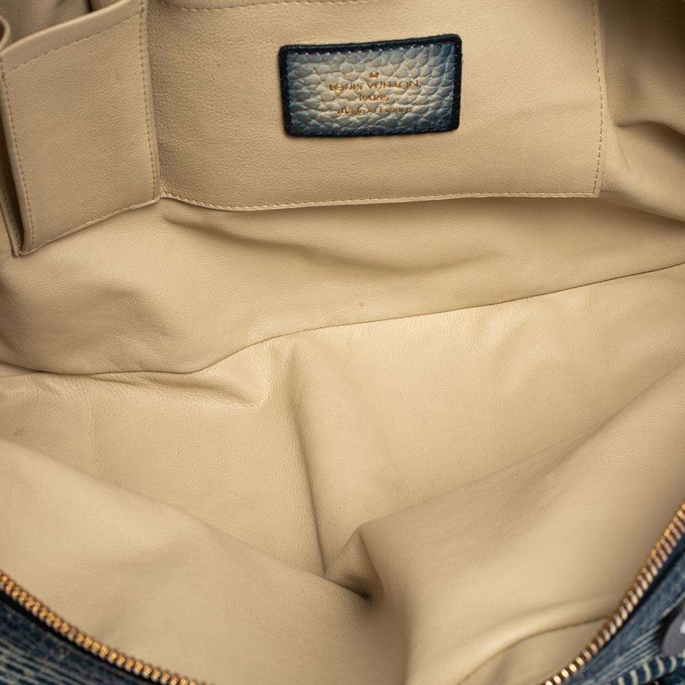 Louis Vuitton Blue Denim Polka Dots Limited Edition Panema Bowly Bag 3