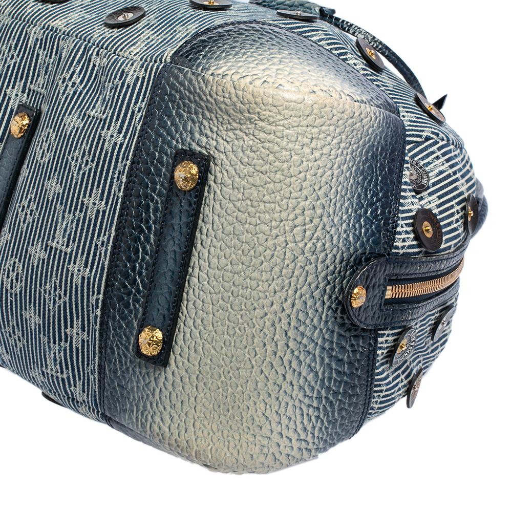 Louis Vuitton Blue Denim Polka Dots Limited Edition Panema Bowly Bag 1