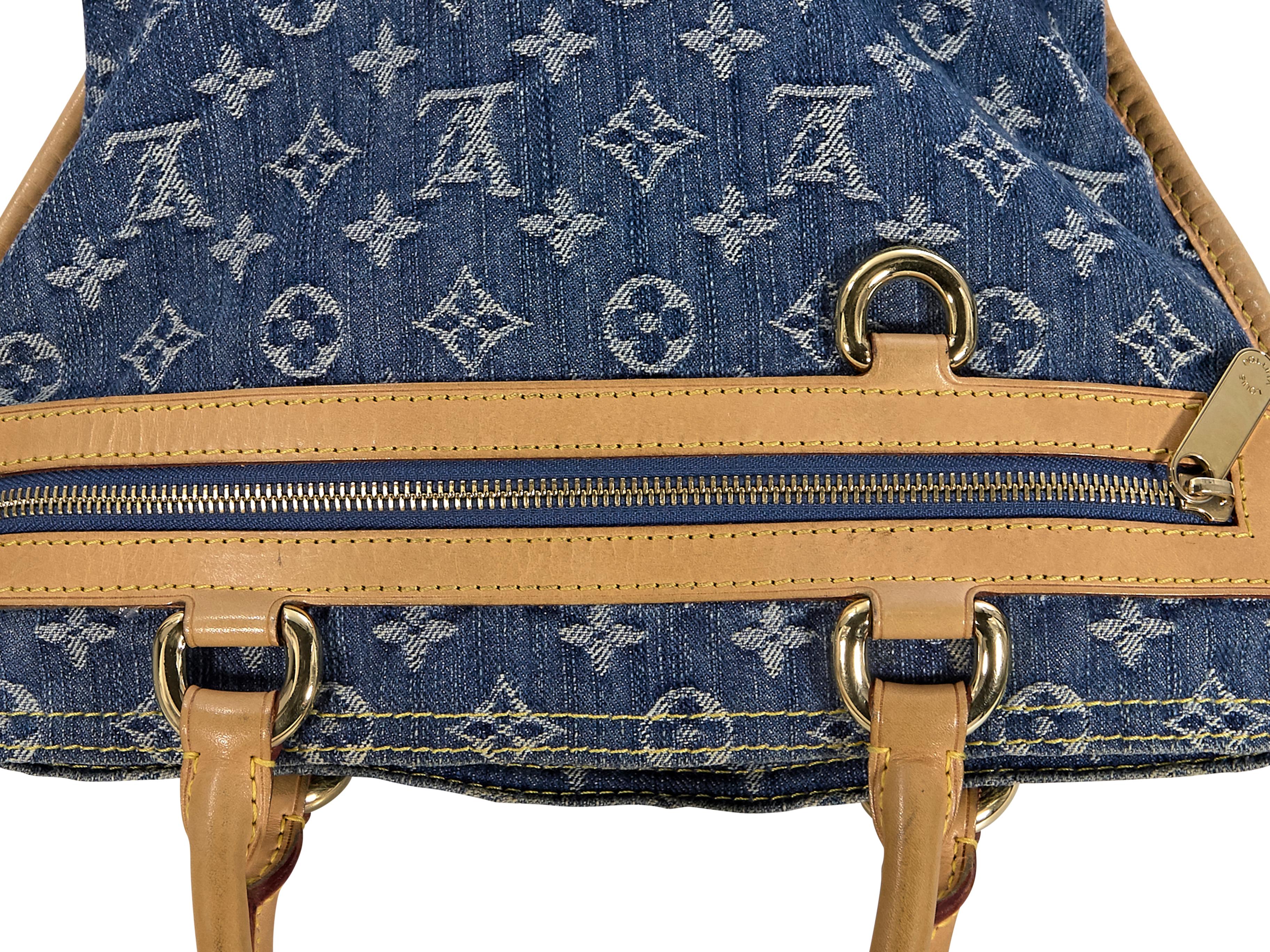 Louis Vuitton  Blue Denim Sac Plat Monogram Tote Bag In Good Condition In New York, NY