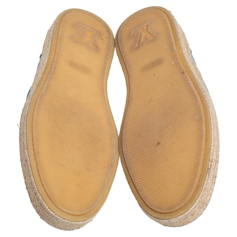 Louis Vuitton Blue Denim Slip On Espadrille Sneakers Size 44 2