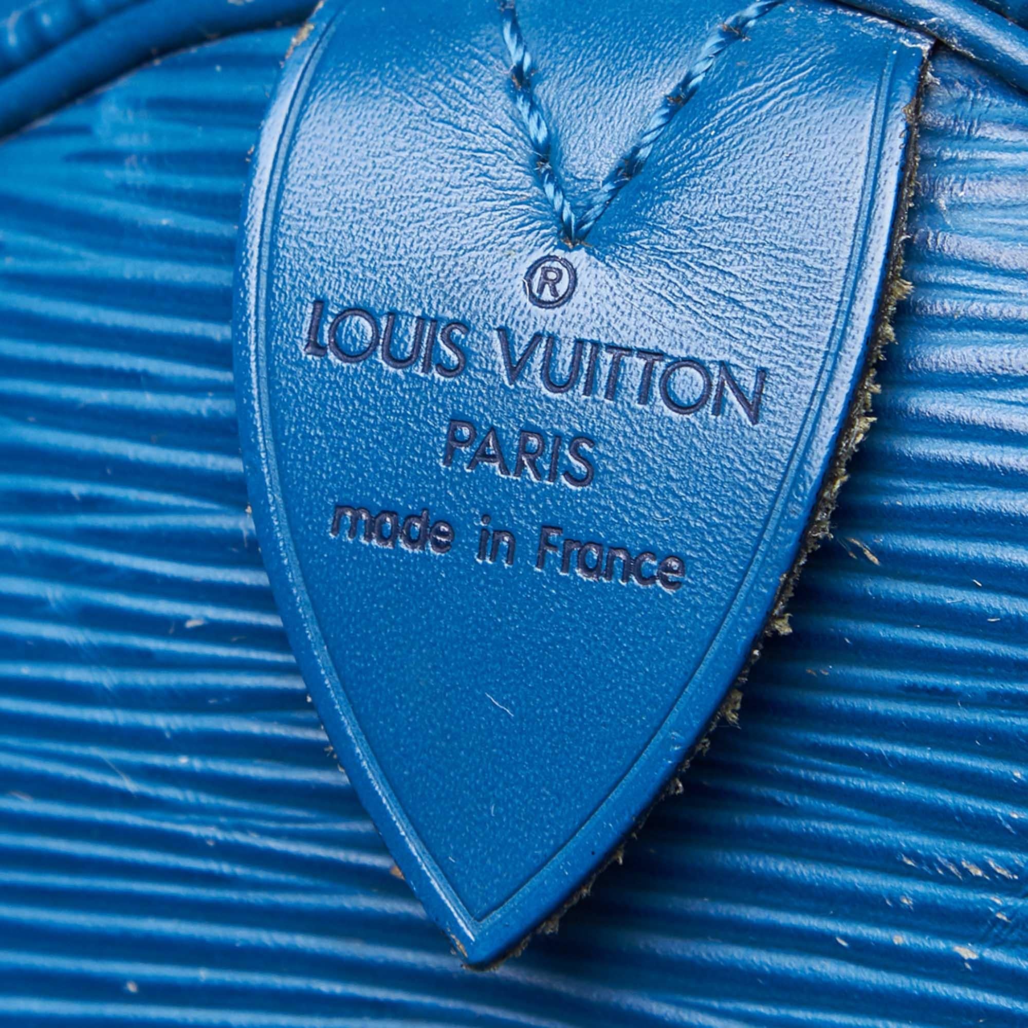 Louis Vuitton Blue Epi Keepall 50 2