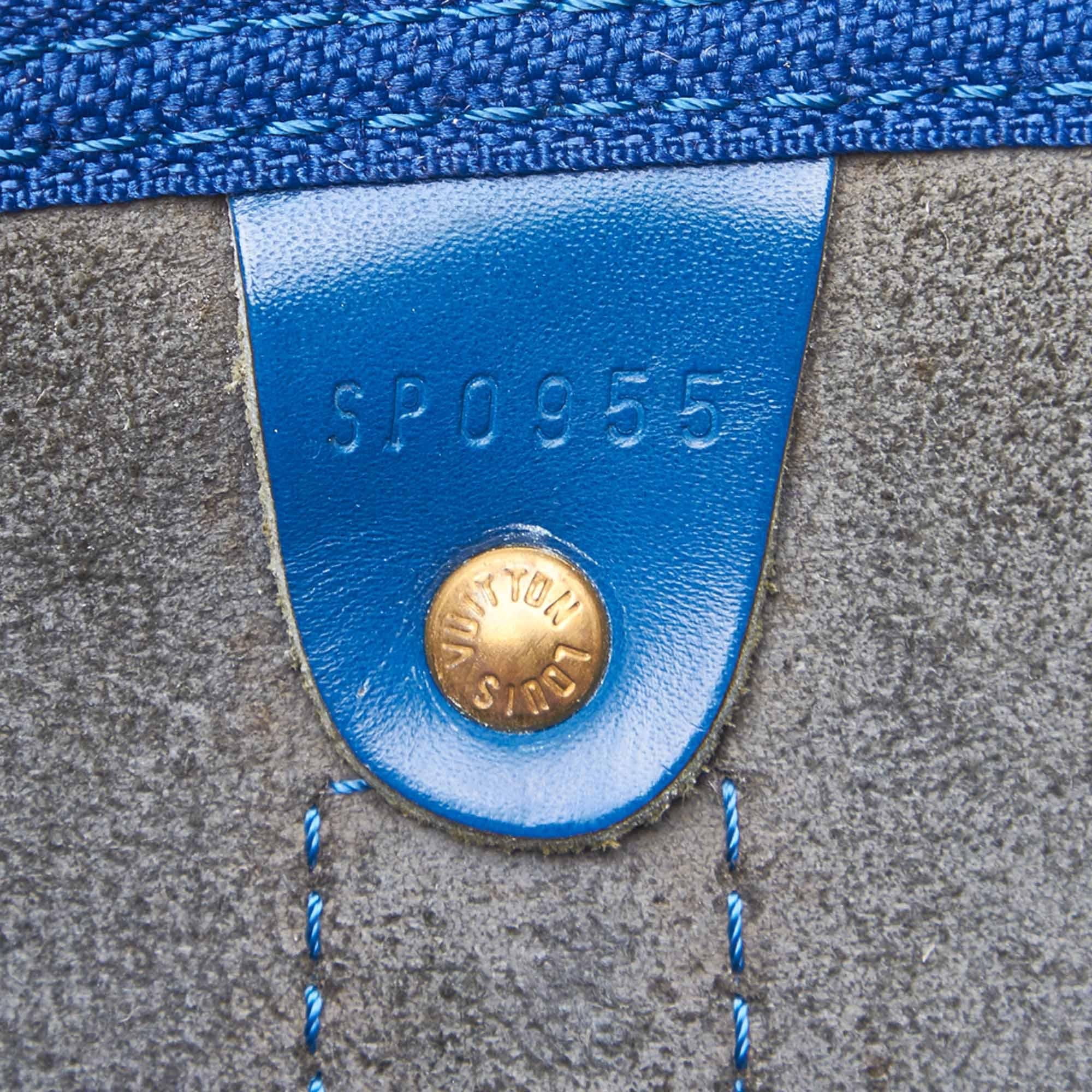 Louis Vuitton Blue Epi Keepall 50 3