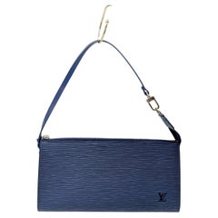 Louis Vuitton Blue EPI Leather Accessories Pochette